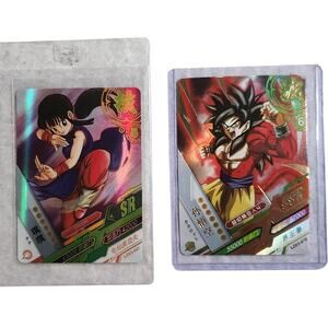 Dragon Ball Dragon Heroes Chichi SR And Goku SSR Trading Cards  NM Pre-owned